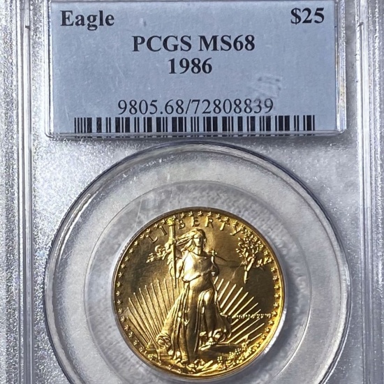 1986 $25 Gold Coin PCGS - MS68