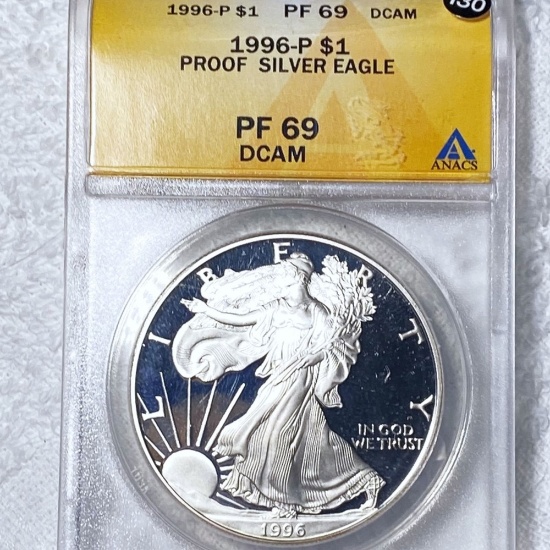 1996-P Silver Eagle ANACS - PF 69 DCAM