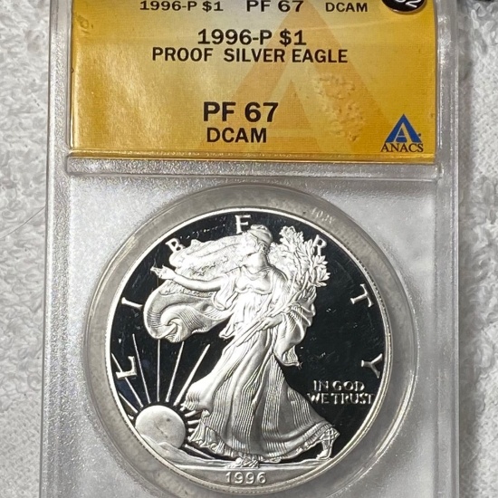 1996-P Silver Eagle ANACS - PF 67 DCAM