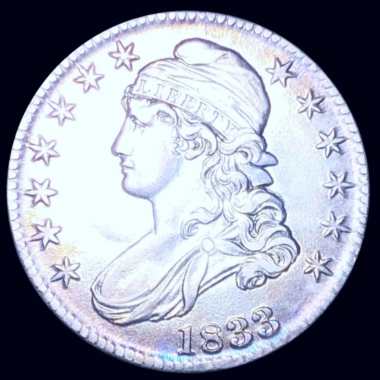 1833 Capped Bust Half Dollar CLOSELY UNCIRCULATED