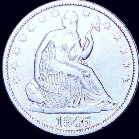 1846 Seated Half Dollar ABOUT UNCIRCULATED