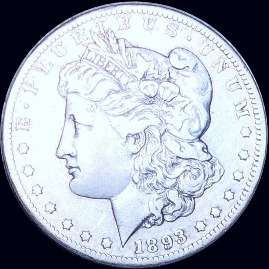 1893-CC Morgan Silver Dollar LIGHTLY CIRCULATED