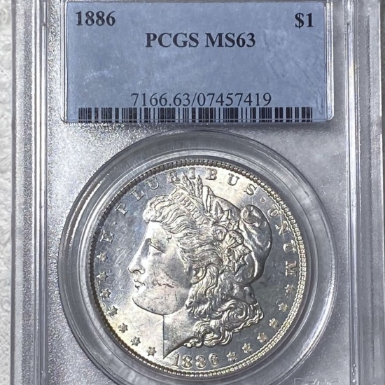 1886 Morgan Silver Dollar PCGS - MS63