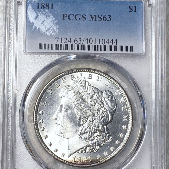 1881 Morgan Silver Dollar PCGS - MS63