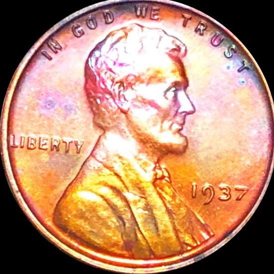 1937 Lincoln Wheat Penny CHOICE PROOF