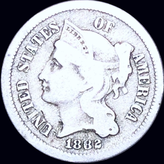 1862 Three Cent Nickel NICELY CIRCULATED