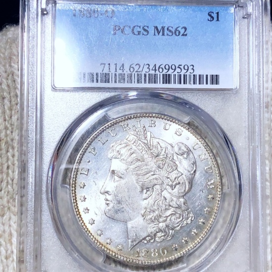 1880-O Morgan Silver Dollar PCGS - MS62