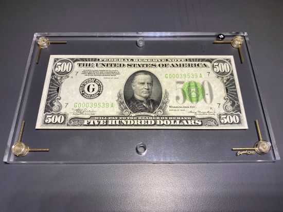 1934 $500 McKinley Bill HIGH END