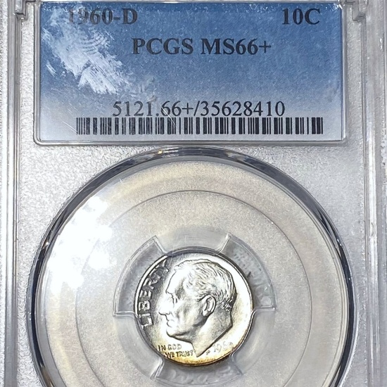 1960-D Mercury Silver Dime PCGS - MS66+
