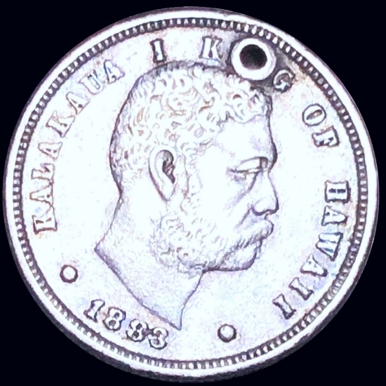 1883 Kingdom Of Hawaii Dime LIGHTLY CIRCULATED