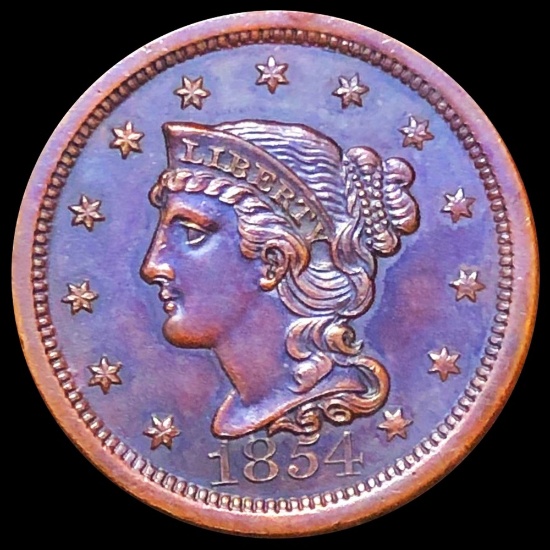 1854 Braided Hair Large Cent UNCIRCULATED