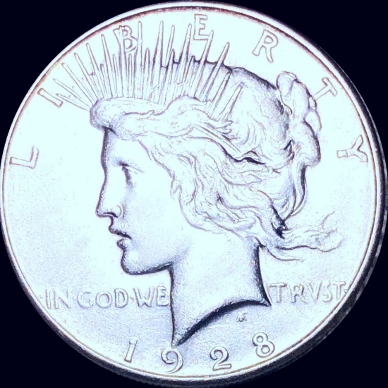 1928-S Silver Peace Dollar NEARLY UNCIRCULATED