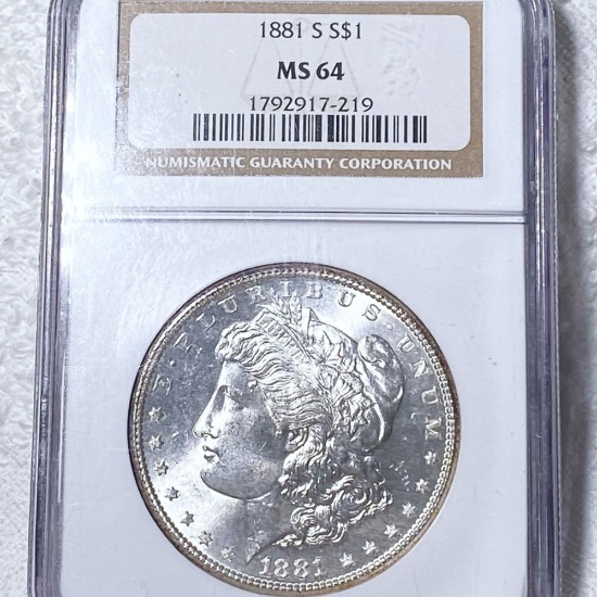 1881-S Morgan Silver Dollar NGC - MS64