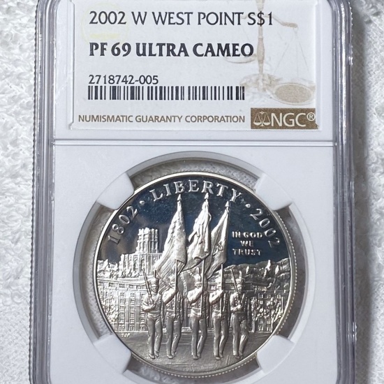 2002-W West Point Silver Dollar NGC-PF 69 ULT CAM
