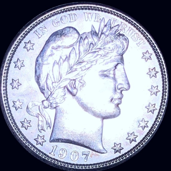 1907-D Barber Half Dollar CLOSELY UNCIRCULATED