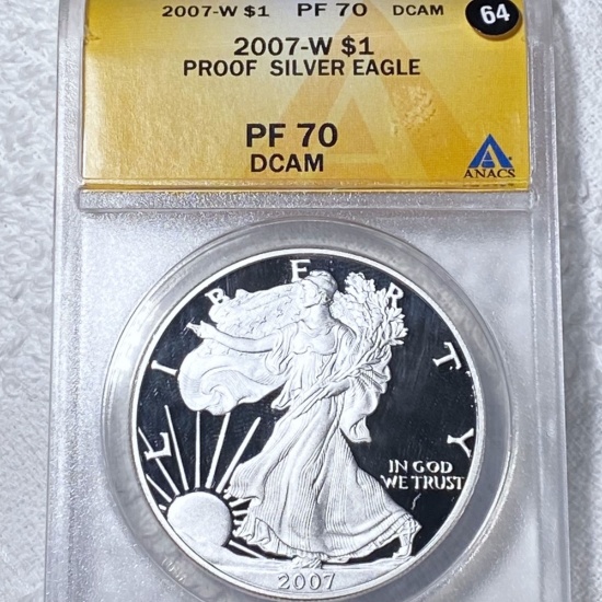2007-W Silver Eagle ANACS - PF 70 DCAM