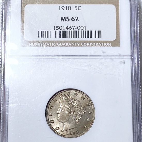 1910 Liberty Victory Nickel NGC - MS62
