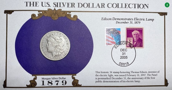 1879-O Morgan Silver Dollar & Stamp NICELY CIRC