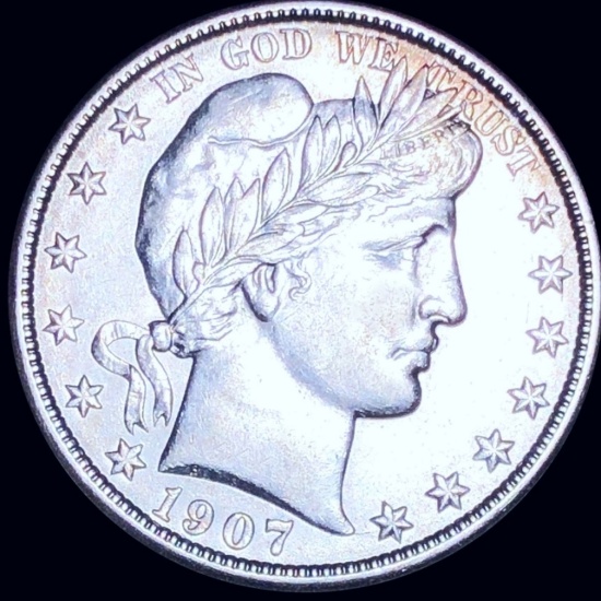1907-O Barber Half Dollar CLOSELY UNCIRCULATED