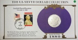1880 Morgan Silver Dollar & Stamp NICELY CIRC