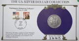 1885 Morgan Silver Dollar & Stamp NICELY CIRC