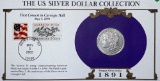 1891-S Morgan Silver Dollar & Stamp LIGHTLY CIRC