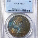 1868 Seated Liberty Dollar PCGS - PR63