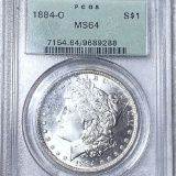 1884-O Morgan Silver Dollar PCGS - MS64