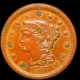 1857 Braided Hair Large Cent UNCIRCULATED