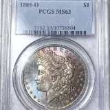 1885-O Morgan Silver Dollar PCGS - MS63