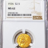 1926 $2.50 Gold Quarter Eagle NGC - MS62
