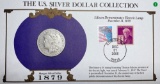 1879-O Morgan Silver Dollar & Stamp NICELY CIRC