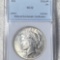 1934 Silver Peace Dollar NNC - MS62