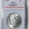 1934-D Silver Peace Dollar TDCS - MS64