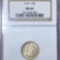 1914 Barber Silver Dime NGC - MS64