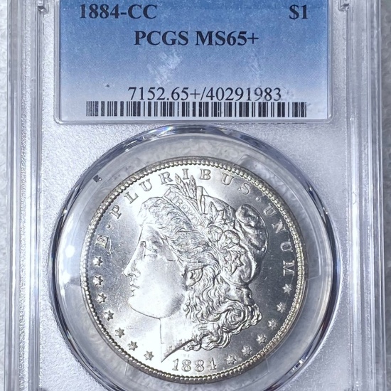 1884-CC Morgan Silver Dollar PCGS - MS65+