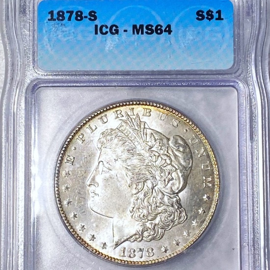 1878-S Morgan Silver Dollar ICG - MS64