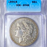 1904-S Morgan Silver Dollar ICG - EF45