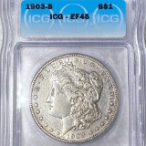 1903-S Morgan Silver Dollar ICG - EF45