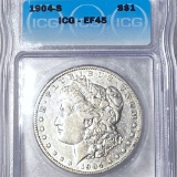 1904-S Morgan Silver Dollar ICG - EF45