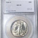 1944-S Walking Half Dollar SEGS - MS63