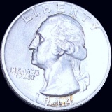 1944 DDO Washington Silver Quarter UNC