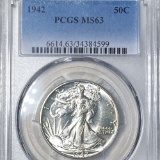 1942 Walking Half Dollar PCGS - MS63