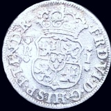 1755 Spanish Silver 1 Reales ABOUT UNC