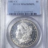 1883-CC Morgan Silver Dollar PCGS - MS 63 DMPL