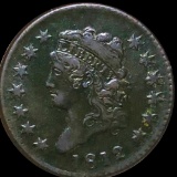 1812 Classic Head Large Cent AU+