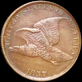 1857 Flying Eagle Cent AU+