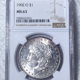 1902-O Morgan Silver Dollar NGC - MS63