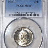 1935-D Washington Silver Quarter PCGS - MS65