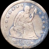 1855-S Seated Liberty Quarter NICELY CIRCULATED